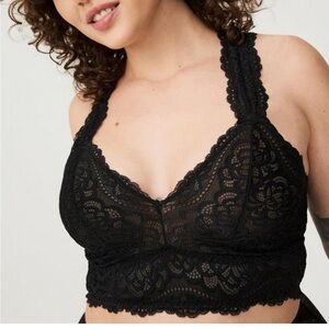 Torrid Unlined Lace Solid Racerback Bralette - NWT
